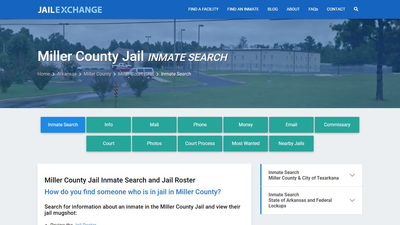Inmate Search: Roster & Mugshots - Miller County Jail, AR